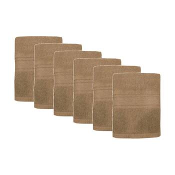 6PK Capri Soft Absorbent Bath Towel Bathroom Accessory 70x140cm Sand