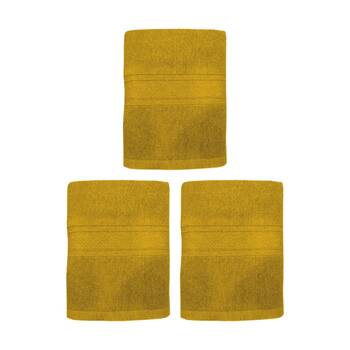 3PK Capri Soft Absorbent Bath Towel Bathroom Accessory 70x140cm Tumeric