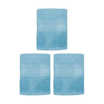 3PK Capri Soft Absorbent Bath Towel Bathroom Accessory 70x140cm Sky Blue