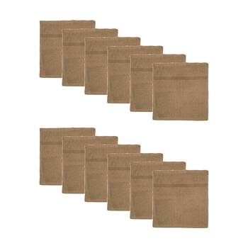12PK Capri Soft Absorbent Facewash Bathroom Washcloth Towel 30x30cm Sand