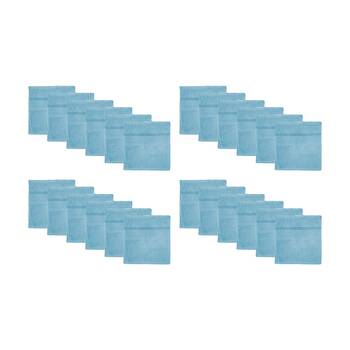 24PK Capri Soft Absorbent Facewash Bathroom Washcloth Towel 30x30cm Sky Blue