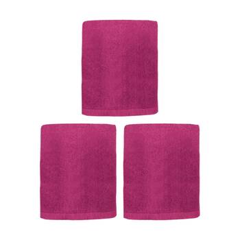 3PK Capri Non Slip Bath Mat Bathroom Floor Accessory Home Decor 45x75cm Berry