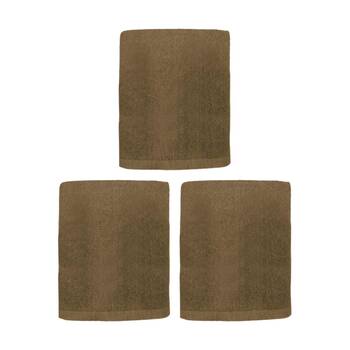 3PK Capri Non Slip Bath Mat Bathroom Floor Accessory Home Decor 45x75cm Brown