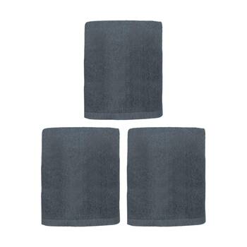3PK Capri Non Slip Bath Mat Bathroom Floor Accessory Home Decor 45x75cm Charcoal