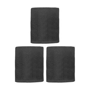 3PK Capri Non Slip Bath Mat Bathroom Floor Accessory Home Decor 45x75cm Black