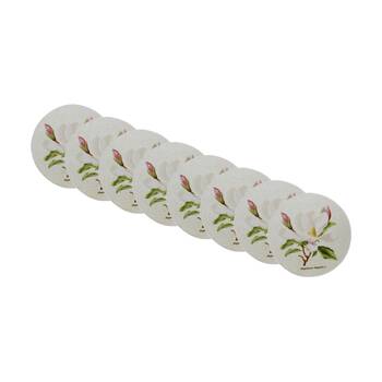 8PK LVD Magnolia Flower Ceramic Kitchen Trinket Tray Gift Dish 10cm