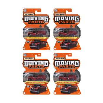 4PK All Brands Toys Matchbox Moving Parts Mini Toy Vehicles Assorted 3y+