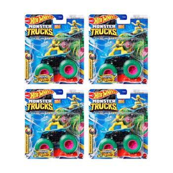 4PK Hot Wheels Monster Trucks 1.64 Scale Kids Toy Car Vehicle Assorted 3y+