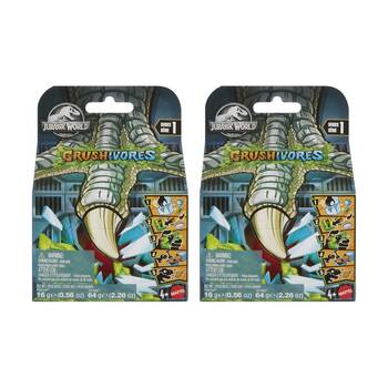 2PK Jurassic World Crushivores Dinosaur Figure Toy W/ Sand & Shovel Assorted 3y+