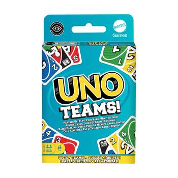 Mattel UNO Teams! Kids/Family Card Strategy Game 2-4 Teams 7y+