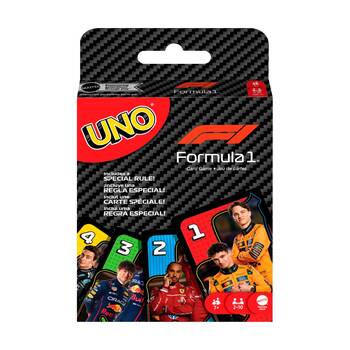 UNO F1 Formula 1 Racing Family/Kids Strategy Card Game W/ Overtake Rule 7y+