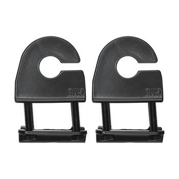 2PK Gme Mirror Mount Bracket Stainless Steel Black 2.5mm With Cable Slot