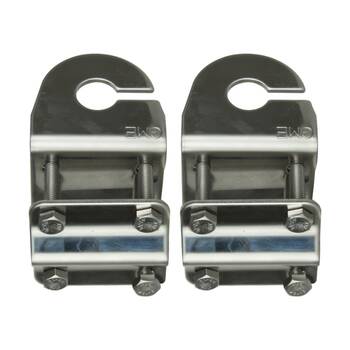 2PK Gme 2.5mm Mirror Mount Bracket With Cable Slot Stainless Steel