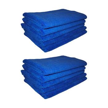 2x 5pc Cleanstar Microfibre Cleaning Cloths Non Abrasive 40x40cm Blue