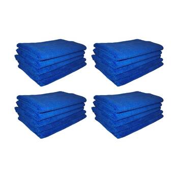 4x 5pc Cleanstar Microfibre Cleaning Cloths Non Abrasive 40x40cm Blue