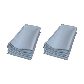 2PK 5pk Cleanstar Microfibre Cloth Glass & Mirror Non Abrasive 40x40cm Grey
