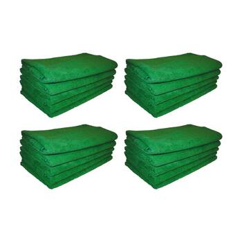 4x 5pc Cleanstar Microfibre Cleaning Cloths Non Abrasive 40x40cm Green