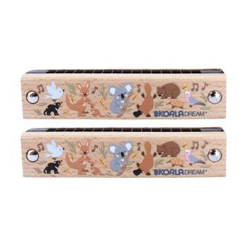2PK Koala Dream Bush Buddies Aussie Animals Wooden Harmonica Musical Toy 3y+