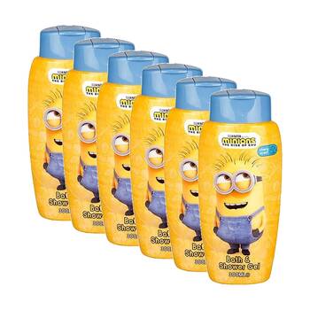 6PK Minions Kids Bath & Shower Gel Soap 300mL Cherry Scented