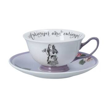 Mikasa Alice In Wonderland Bone China Tea Cup and Saucer 140ml Set