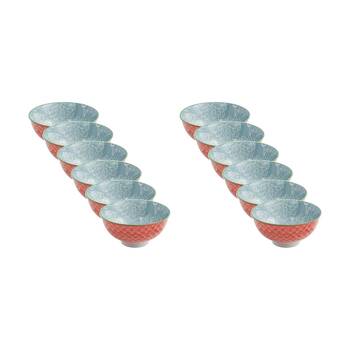 12PK Mikasa Grey Floral Stoneware Nibble Bowl 12cm Dishwasher Microwave Safe