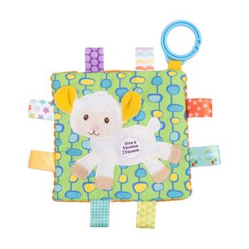 Mary Meyer Taggies Sherbert Lamb Crinkle Me Activity Toy W/ Tags & Squeaker