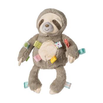 Mary Meyer Taggies Molasses Sloth Baby Soft Plush Animal Toy W/ Satin Loop Tags