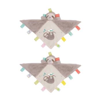 2PK Mary Meyer Taggies Molasses Sloth Microfiber Plush Character Toy & Blanket