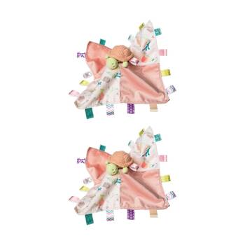 2PK Mary Meyer Taggies Tippy Turtle Microfiber Plush Character Toy & Blanket