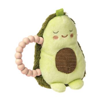 Mary Meyer Sweet Soothies Avocado?Soft Plush Rattle & Silicone Teether?12cm
