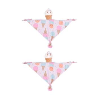 2PK Mary Meyer Sweet Soothies Ice Cream Soft Plush Character Cuddle Toy/Blanket