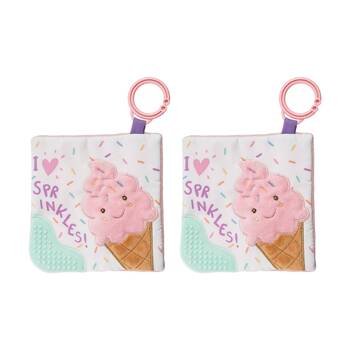 2PK Mary Meyer Sweet Soothies Ice Cream Plush Crinkle Teether 17cm With Hook