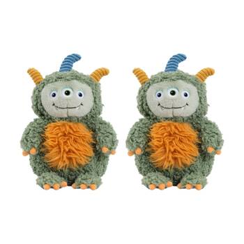 2PK Mary Meyer Monster Friends Tink Soft Plush Cuddle Toy Green 29cm