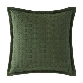Bianca Mossbury Olive Green Textured Cotton European Pillowcase 65x65cm