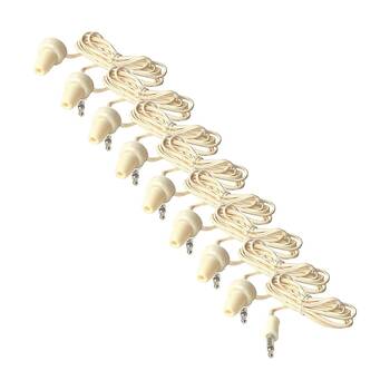 8PK 1M 3.5mm Single Ear Piece Earphone Wired Plastic Earbuds Magnetic Radio