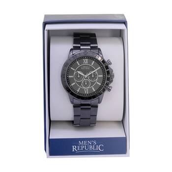Men's Republic Watch Limited Series Alloy Signature Diameter Gun Metal 4.3cm