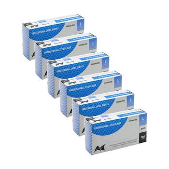 6x 100pc Artist Choice Powder Free Medical Food Grade Latex Gloves Large