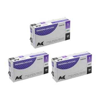 3x 100pc Artist Choice Powder Free Medical Food Grade Latex Gloves Small