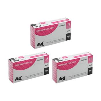 3x 100pc Artist Choice Powder Free Textured Medical Food Grade Latex Gloves XS