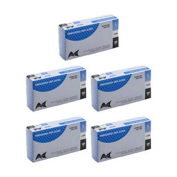 5x 100pc Artist Choice Food Medical Vinyl Gloves Powder Latex Free Large