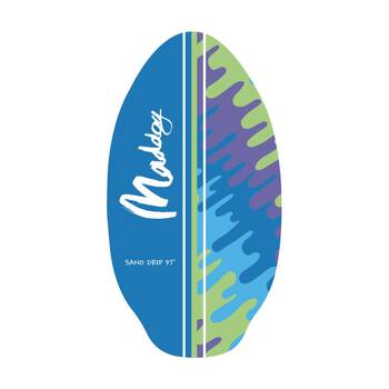 Maddog Sand-Drip Skimboard 37 Inch Blue Multi-Layer Wood Core Design