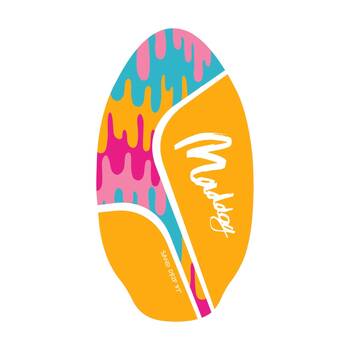 Maddog Sand-Drip Skimboard 37 Inch Yellow Multi-Layer Wood Core Design
