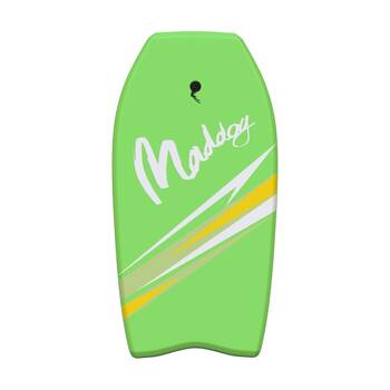 Maddog Breaker Bodyboard 37 Inch Green EPS Foam Core Crescent Tail XPE Pro Deck