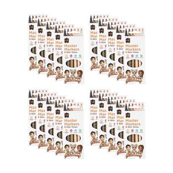 20x 6pc Educational Colours Master Skin Tone Markers Pack Kids 3y+