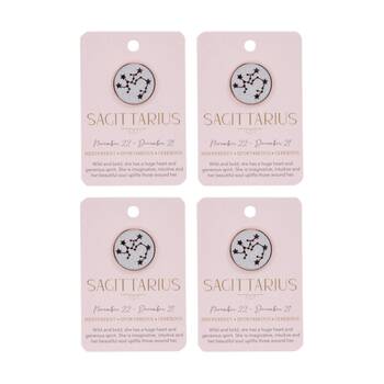 4PK Splosh Zodiac Sign Ceramic Keepsake Pin Rose Gold Enamel Sagittarius 3cm