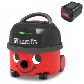 Numatic Henry Commercial Cordless 8L Vacuum Cleaner Red w/NX300 Battery