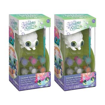 2x Nebulous Stars Figurine Acrylic Painting Kit Varnish Rhinestones Assorted 7Y+