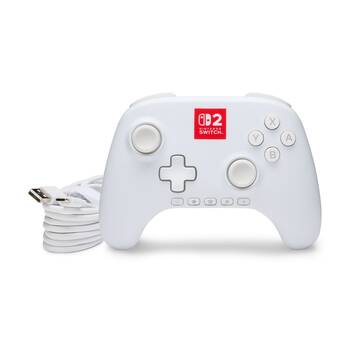 PowerA Nintendo Switch 2 Advantage Wired Controller Lumectra White 3.5mm Jack