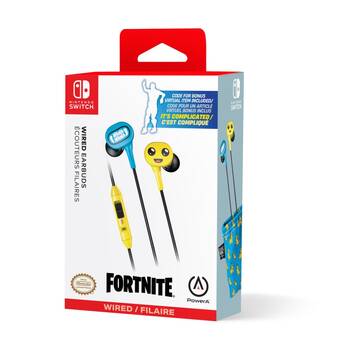 PowerA Nintendo Switch Wired Earbuds Peely Banana W/ In-Ear Mic Ergonomic
