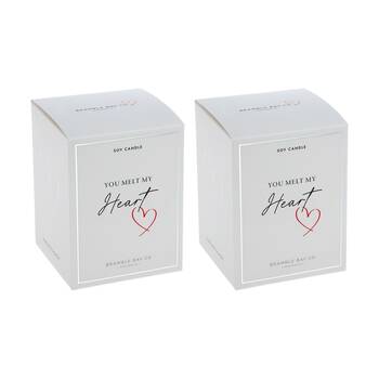 2PK Bramble Bay Melt My Heart Coconut & Elderflower Candle Home Fragrance 300g